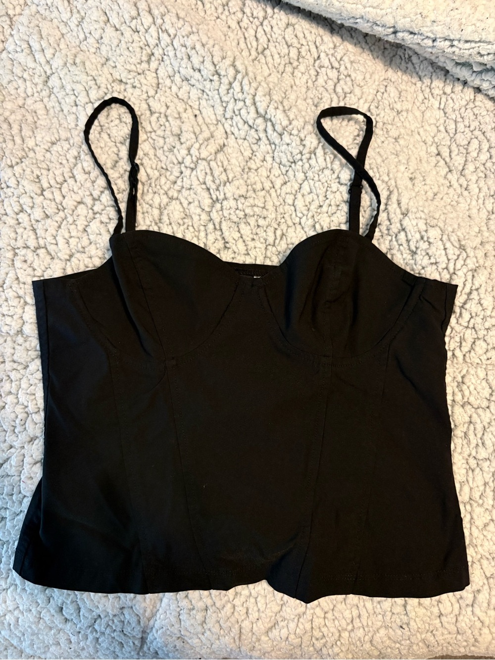 H&M Black Bustier Cami Tank Top